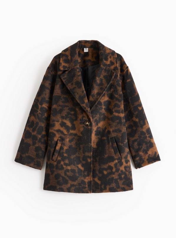 Brown Leopard Printed Formal Coat 7-8 years